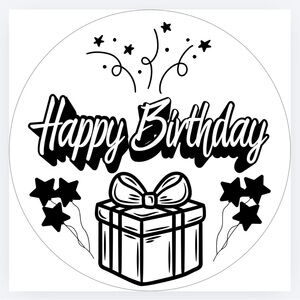 Custom Made 50count Happy Birthday Stickers